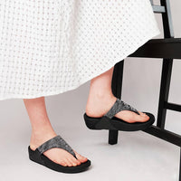 Lulu Glitz All Black Sandals, FITFLOP - Shouz