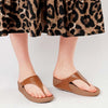 Lulu Leather Light Tan Sandals - Shouz