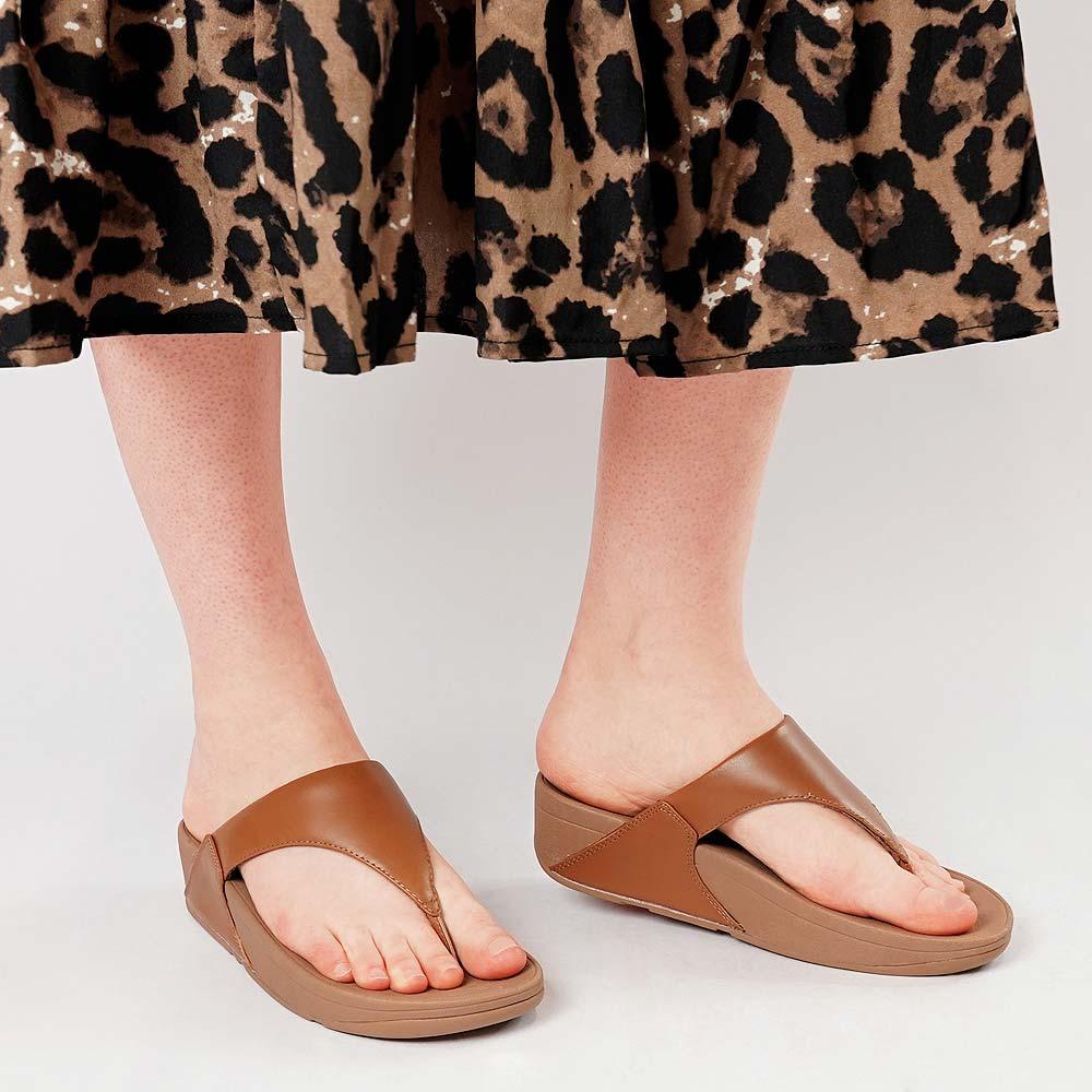Lulu Leather Light Tan Sandals, FITFLOP - Shouz