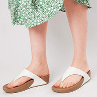 Lulu Leather White Sandals, FITFLOP - Shouz