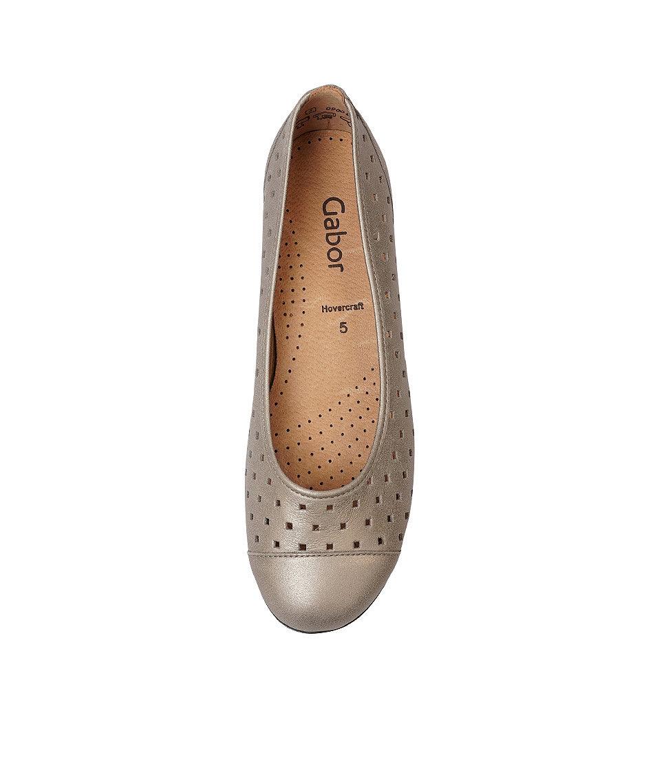 Skylar Metallic Leather Ballet Flats, GABOR - Shouz