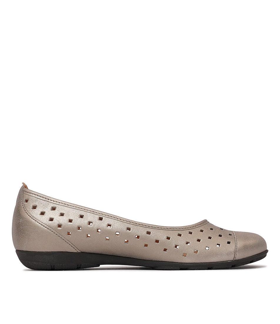Skylar Metallic Leather Ballet Flats, GABOR - Shouz