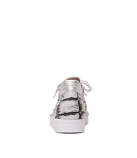 Js-2001 White Croc Mix Leather Sneakers, JOSE SAENZ - Shouz