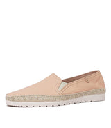 Nuria Nude Leather Espadrilles, VERBENAS - Shouz