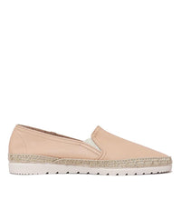 Nuria Nude Leather Espadrilles, VERBENAS - Shouz