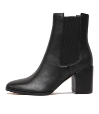 Castel Black Leather Chelsea Boots - Shouz
