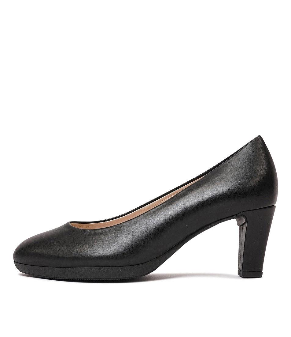 Coti Black Leather Heels, GABOR - Shouz