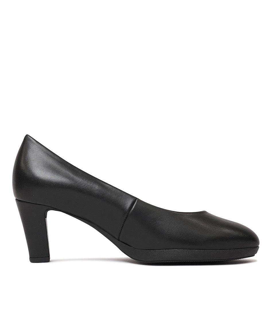 Coti Black Leather Heels, GABOR - Shouz