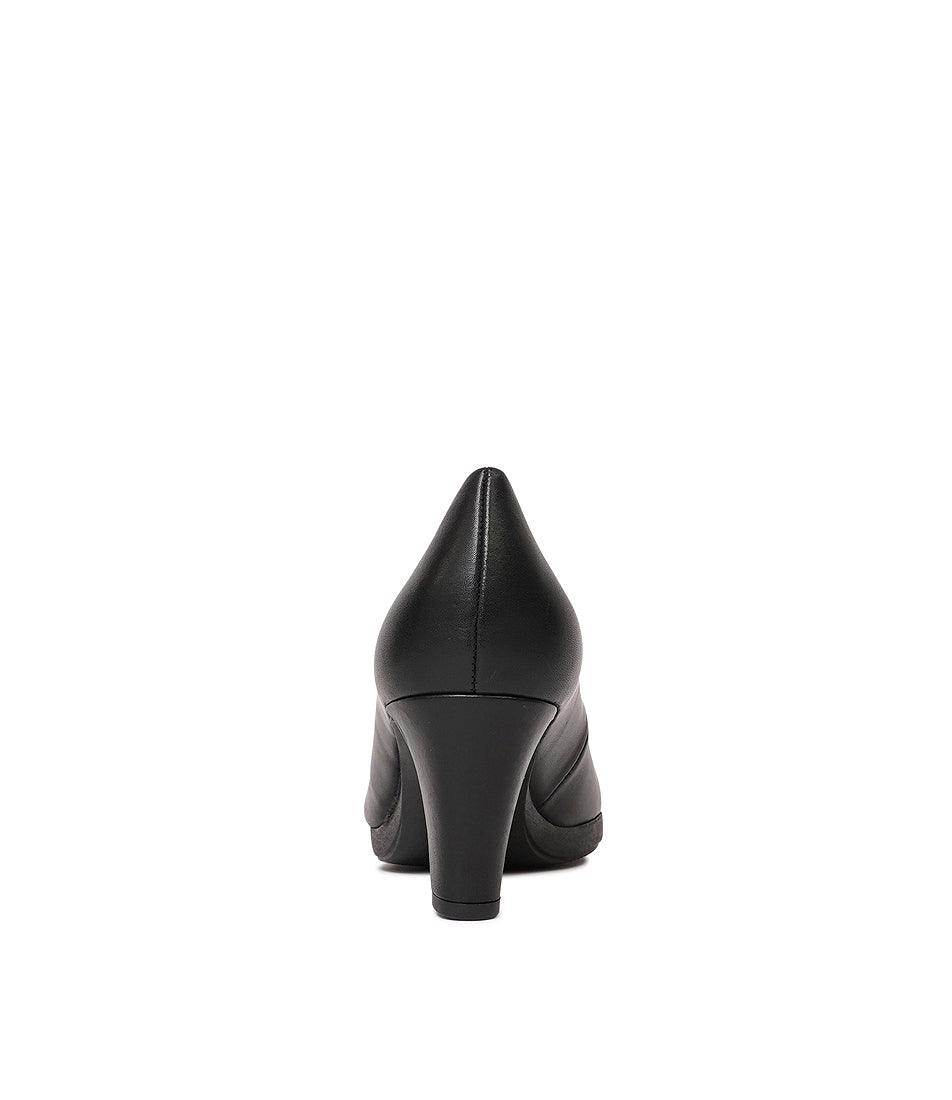 Coti Black Leather Heels, GABOR - Shouz