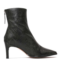 Ag-22544 Olive Snake Leather Ankle Boots, NEO - Shouz