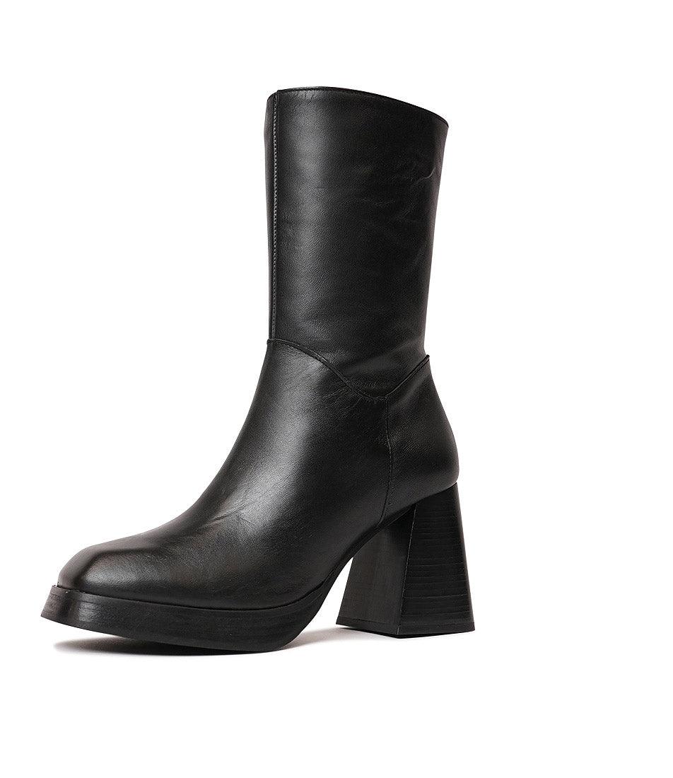 Ag-22565 Black Leather Boots, NEO - Shouz