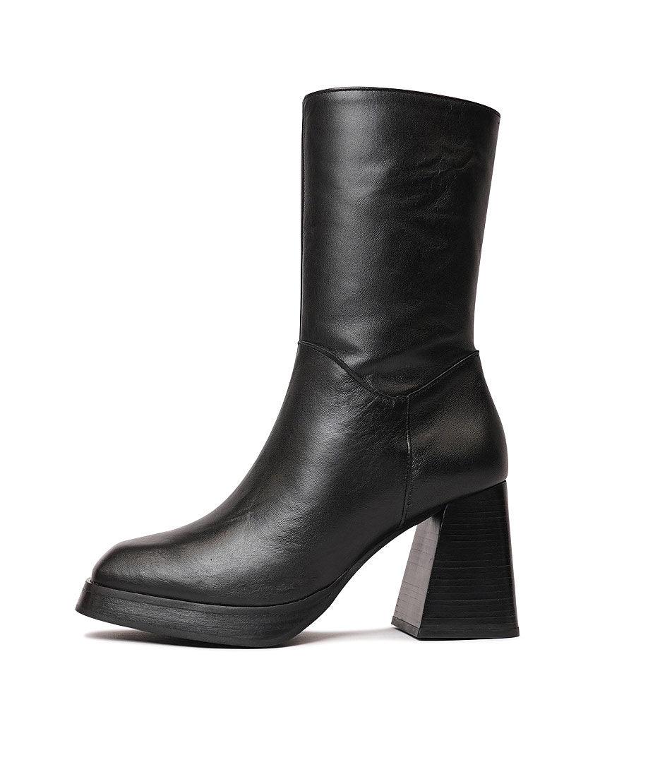 Ag-22565 Black Leather Boots, NEO - Shouz