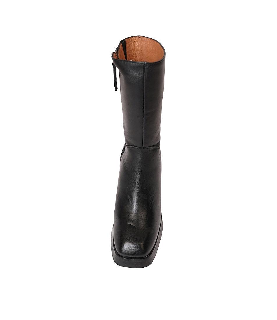 Ag-22565 Black Leather Boots, NEO - Shouz