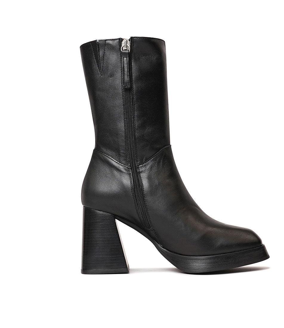 Ag-22565 Black Leather Boots, NEO - Shouz