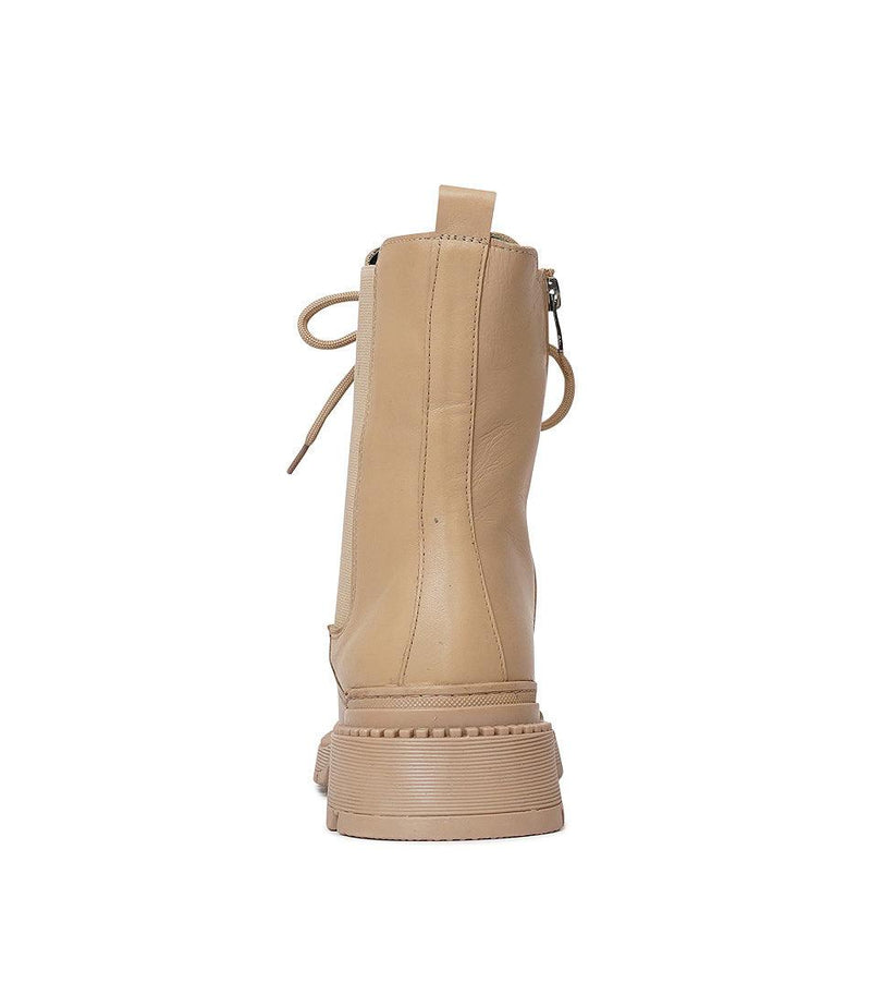 Military Scissors Leather Ankle Boots - Shouz