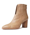 Albas Cappacino Leather Ankle Boots - Shouz