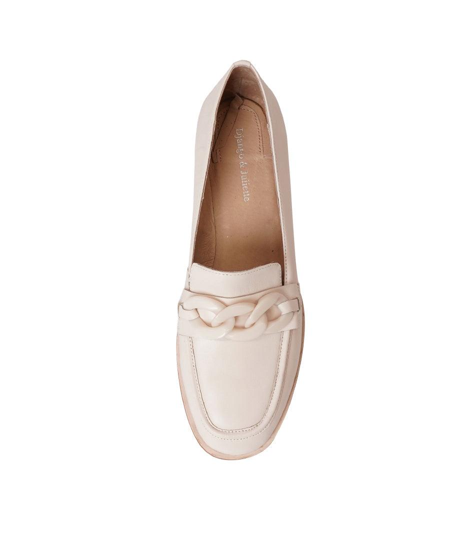 Nomass Creamy Leather Loafers, DJANGO & JULIETTE - Shouz