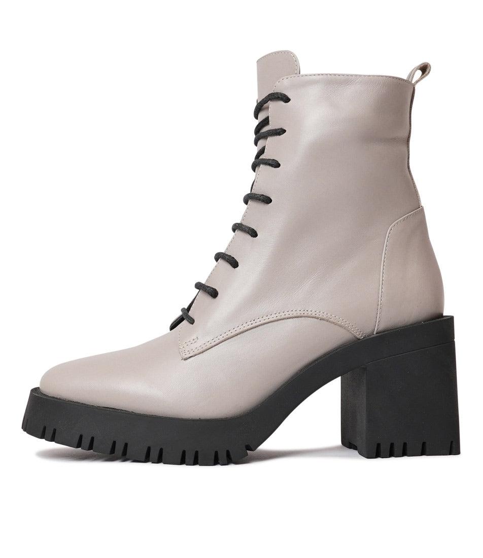 Adey Mink Leather Ankle Boots, NEO - Shouz