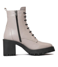 Adey Mink Leather Ankle Boots, NEO - Shouz