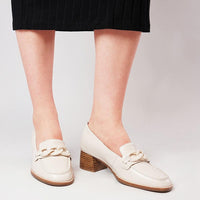 Nomass Creamy Leather Loafers, DJANGO & JULIETTE - Shouz