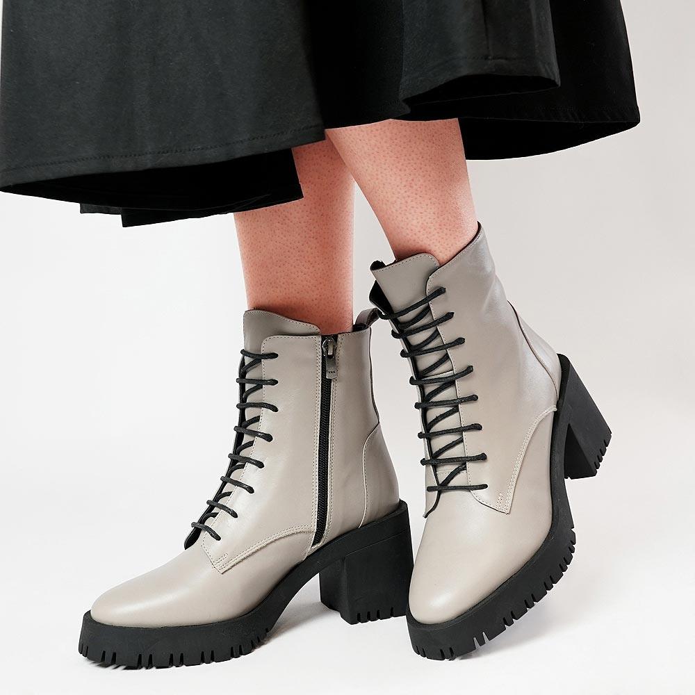 Adey Mink Leather Ankle Boots, NEO - Shouz