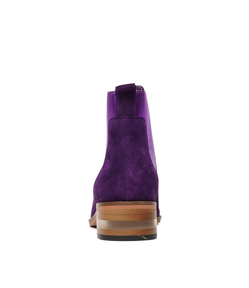 Forda Purple Suede Chelsea Boots - Shouz