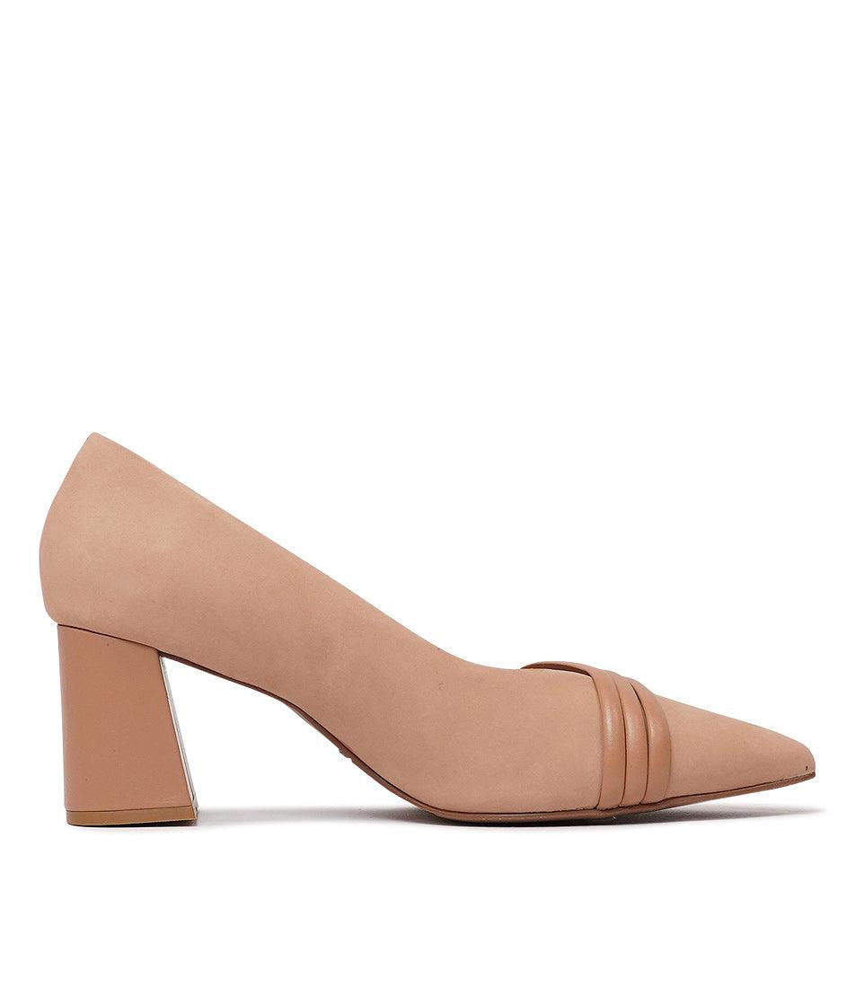 St2090501 Nude Leather Heels, BRAZILLIO - Shouz