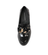 Newcomb Black Patent Leather Wedges, DJANGO & JULIETTE - Shouz