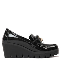 Newcomb Black Patent Leather Wedges, DJANGO & JULIETTE - Shouz