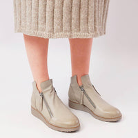 Ohmy Smoke Leather Ankle Boots, TOP END - Shouz