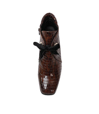 4672 Cuero Croc Ankle Boots - Shouz