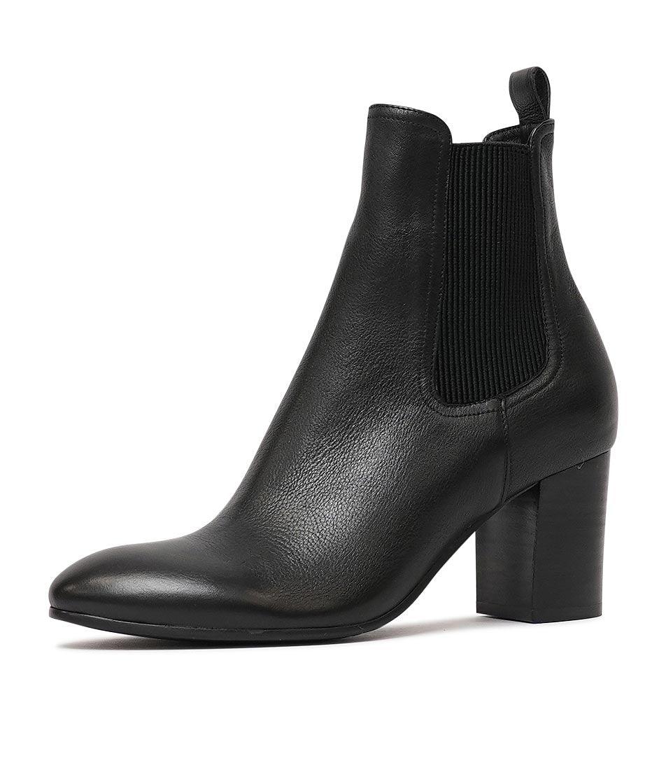 Usset Black Leather Chelsea Boots, TOP END - Shouz