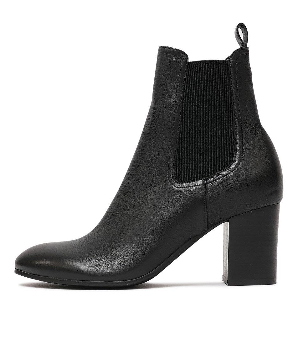 Usset Black Leather Chelsea Boots, TOP END - Shouz