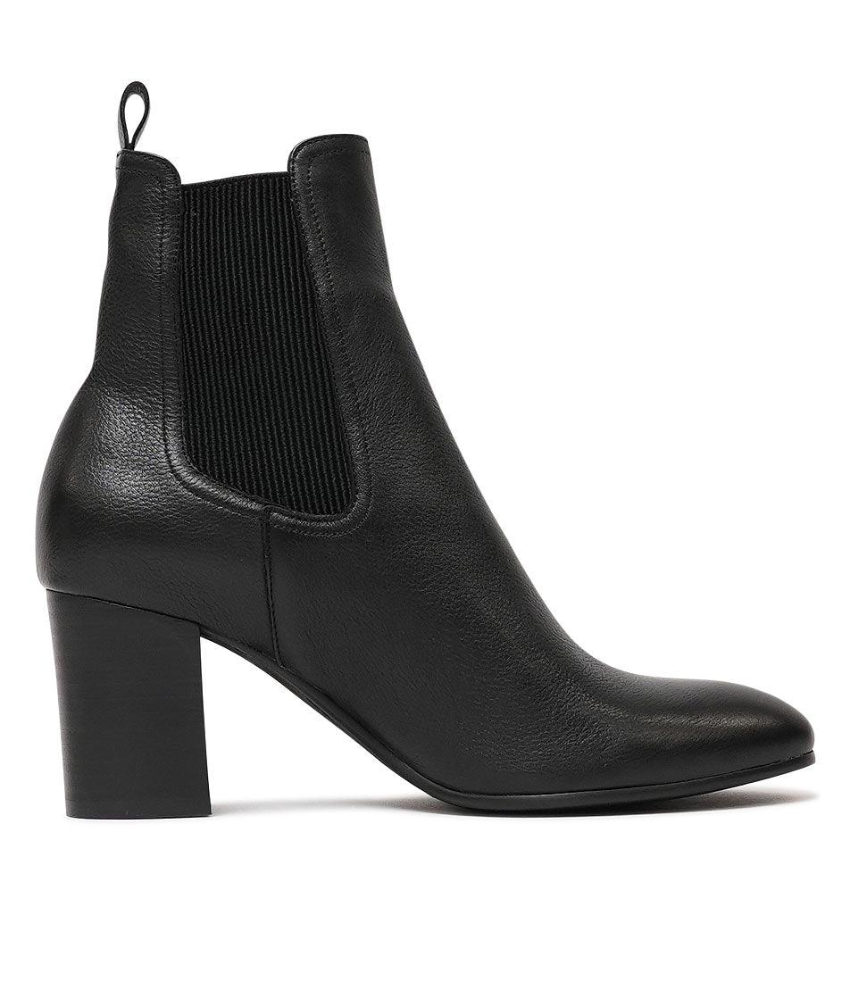 Usset Black Leather Chelsea Boots, TOP END - Shouz