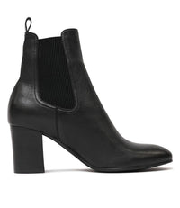Usset Black Leather Chelsea Boots, TOP END - Shouz