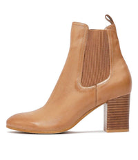 Usset Dark Tan Leather Chelsea Boots, TOP END - Shouz