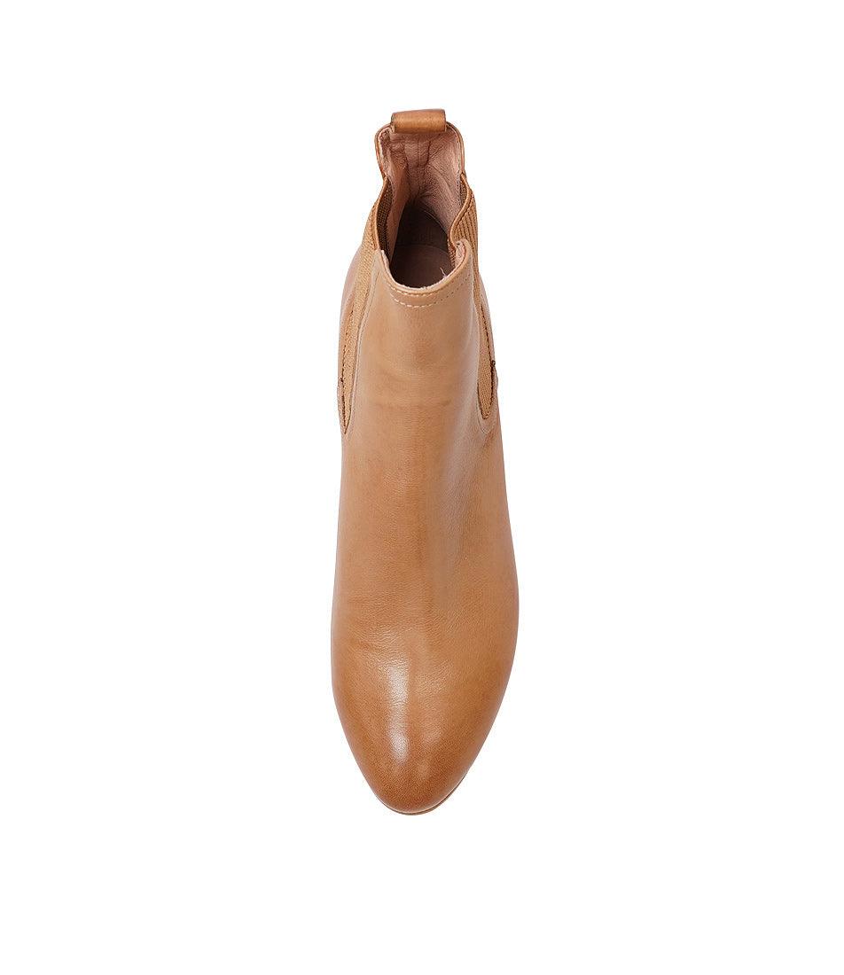 Usset Dark Tan Leather Chelsea Boots, TOP END - Shouz