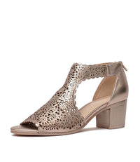 Bames Champagne Leather Heels, DJANGO & JULIETTE - Shouz
