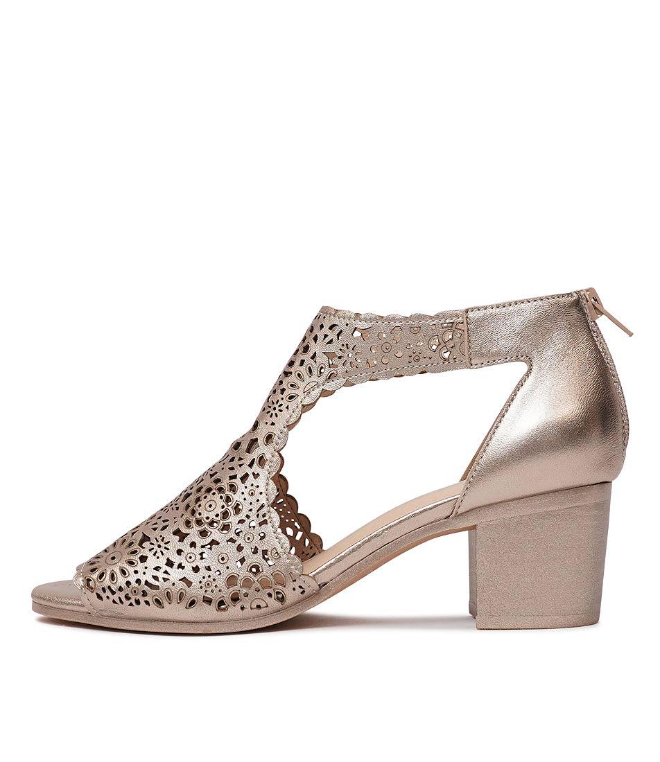 Bames Champagne Leather Heels, DJANGO & JULIETTE - Shouz