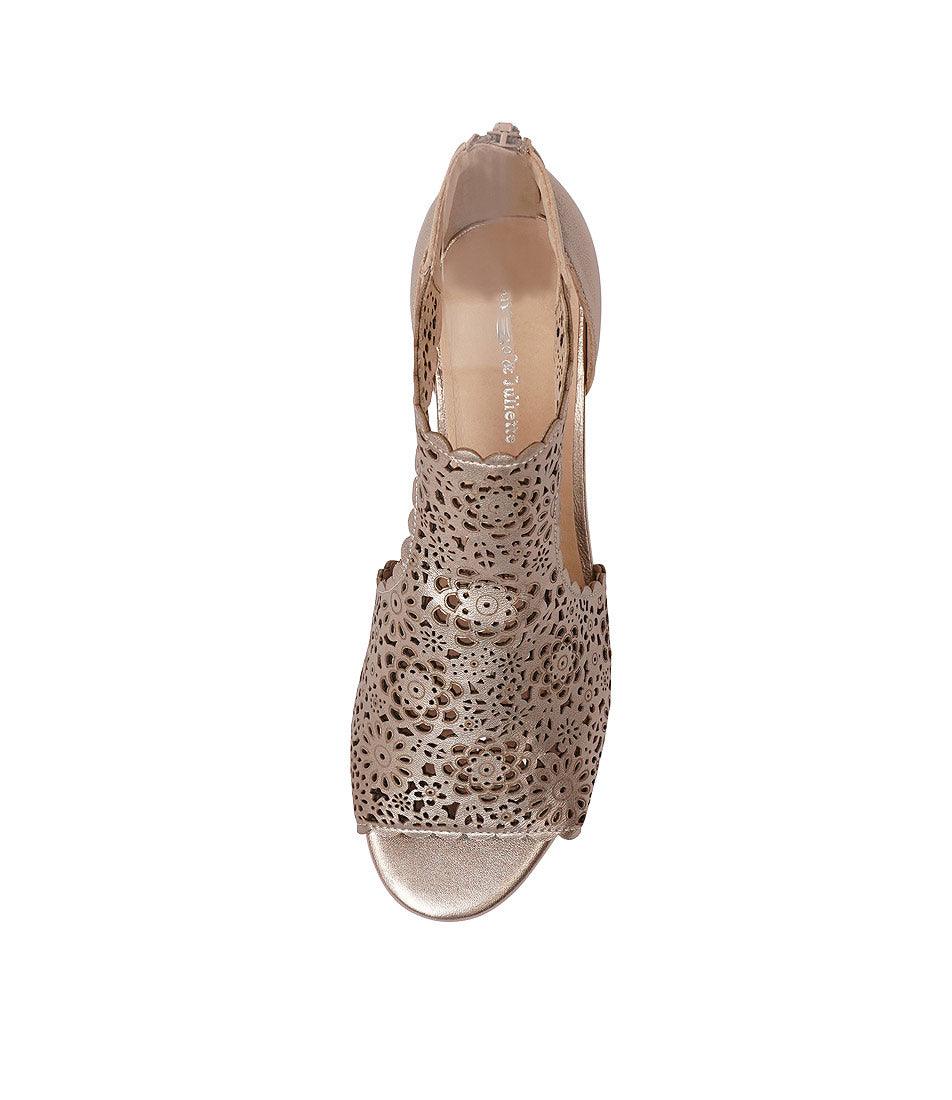 Bames Champagne Leather Heels, DJANGO & JULIETTE - Shouz