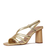 536002 Gold Leather Heels, CARRANO - Shouz