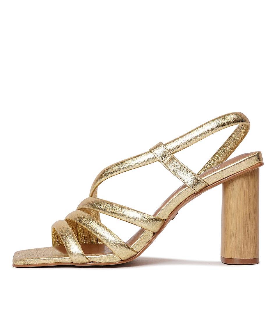 536002 Gold Leather Heels, CARRANO - Shouz