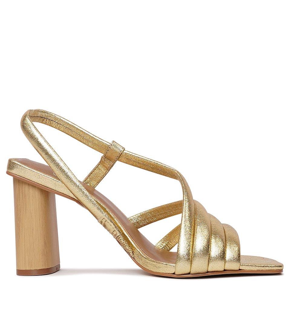 536002 Gold Leather Heels, CARRANO - Shouz