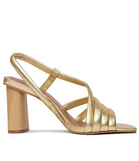 536002 Gold Leather Heels, CARRANO - Shouz