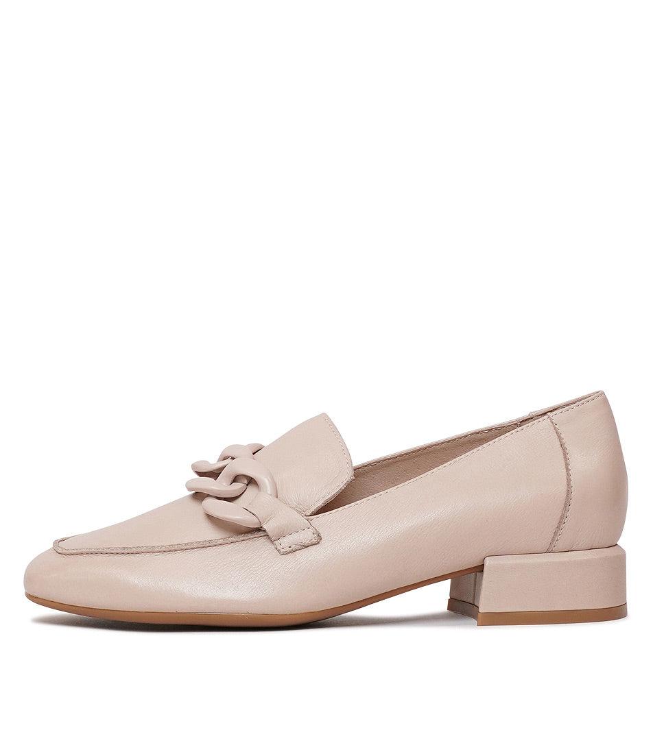Vivek Nude Leather Loafers, DJANGO & JULIETTE - Shouz