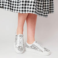 Leitha White Leather Sneakers, DJANGO & JULIETTE - Shouz