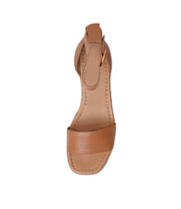 Idola Dark Tan Leather Wedges, DJANGO & JULIETTE - Shouz