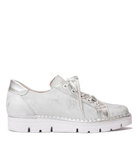 Js-2001 Silver Leather Sneakers, JOSE SAENZ - Shouz