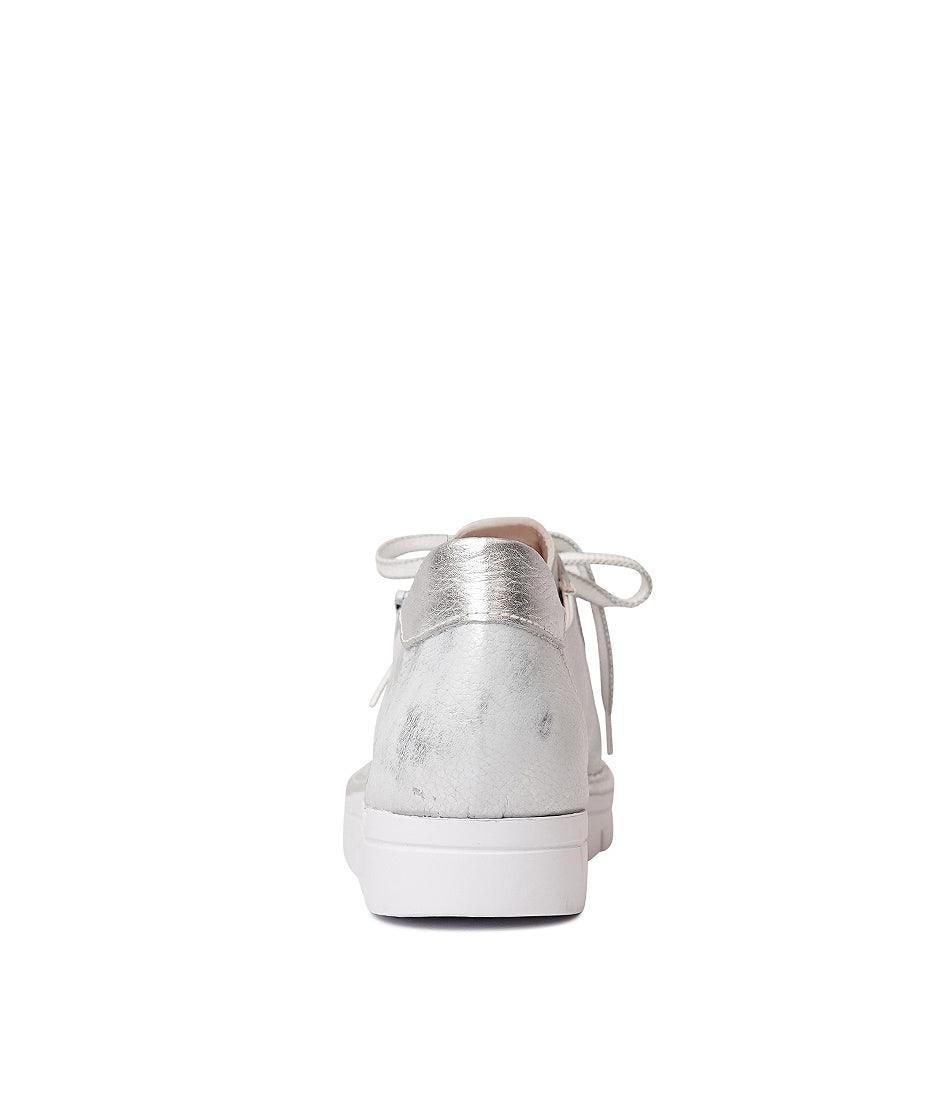 Js-2001 Silver Leather Sneakers, JOSE SAENZ - Shouz