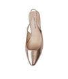 Domina Champagne Leather Heels - Shouz